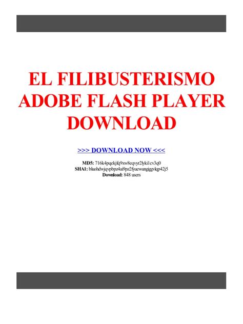 el filibusterismo adobe flash player|el.